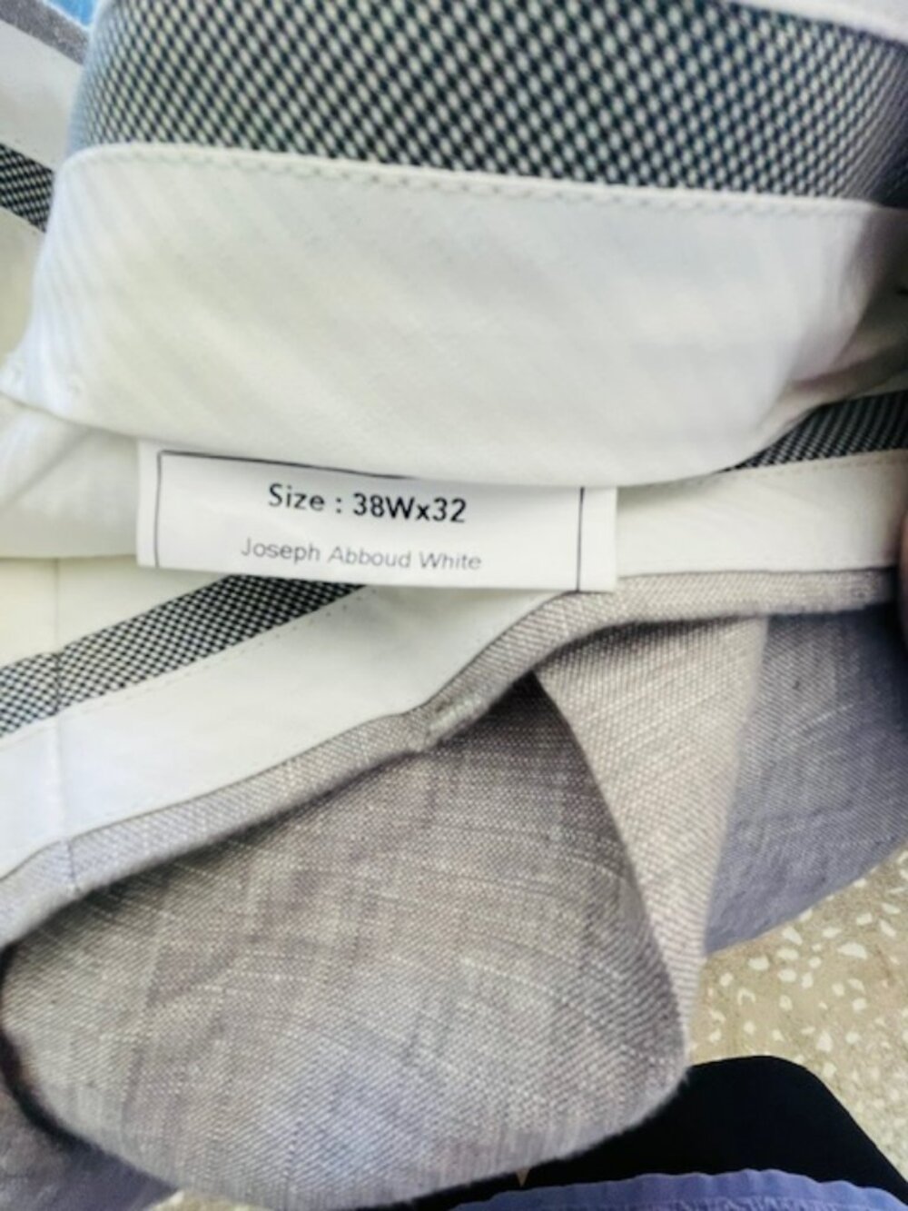 Joseph Abboud 100% Linen Suit Light Gray Summer Tailored 2 Piece Men's 48R X 38 - Picture 12 of 13